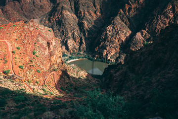Grand Canyon hiking trail in Arizona