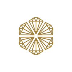 Diamond logo design vector template. Creative Diamond on white background