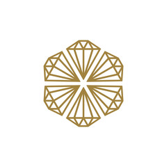 Diamond logo design vector template. Creative Diamond on white background