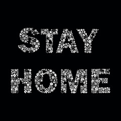 Stay home, stay safe - Lettering typography poster with text for self quarine.