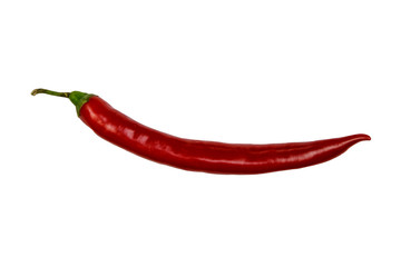 Red hot chili pepper isolated on a white background