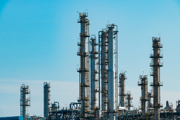 Chemical plant. Pictures related to environmental protection.