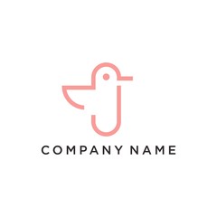 the logo is very clean and simple but looks fancy this logo is a mix between the letter j and the bird icon, so what do you think? very creative right?