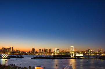 Fototapeta na wymiar Tokyo Panorama View From Daiba area