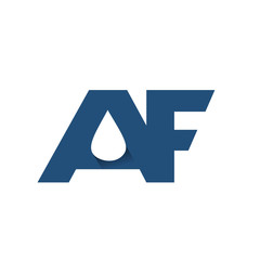 AF oil water Letter Logo Design Template Vector