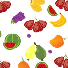 seamless pattern with fruits