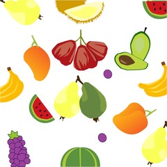 set of fruits and berries