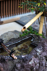 日本のつくばい　和風イメージ