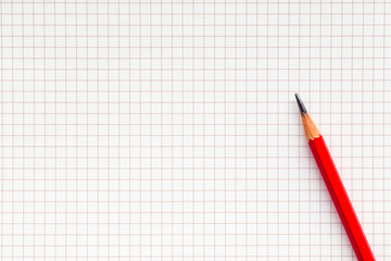 Abstract striped notebook with pencil on white paper line pattern. Blank notebook. picture for add text message or used background on website