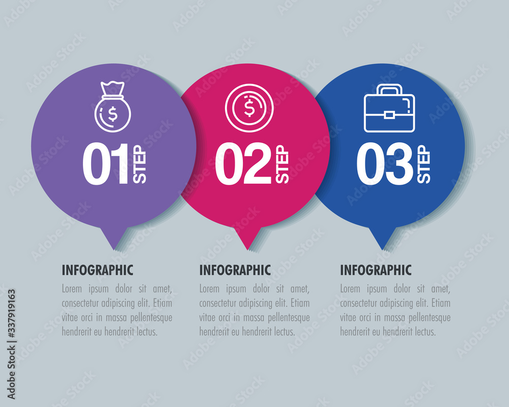 Sticker statistical infographic with numbers and business icons vector illustration design