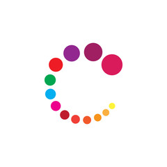 Initial letter C Letter Logo Template vector icon illustration