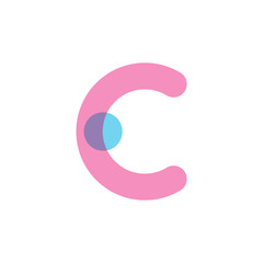 Naklejka na ściany i meble Initial letter C Letter Logo Template vector icon illustration