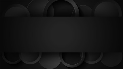 Abstract. Circle black overlap background. light and shadow. copy space .Vector.