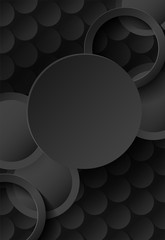 Abstract. Circle black overlap background. light and shadow. copy space .Vector.
