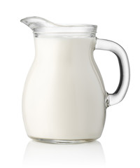 milk in glass jug