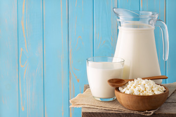 milk and cottage cheese