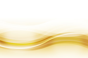 光輝くウェーブ　金色と黄色の背景 
