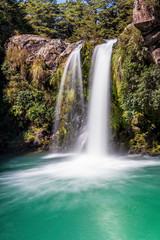 Fototapeta na wymiar Waterfall in Tongariro national park in New Zealand