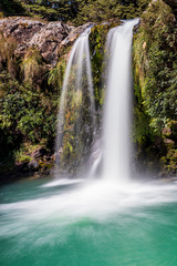 Fototapeta na wymiar Waterfall in Tongariro national park in New Zealand
