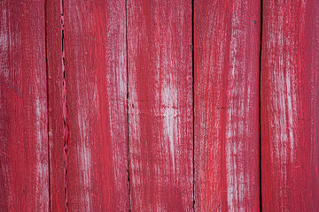 Texture painted old wooden wall. red background