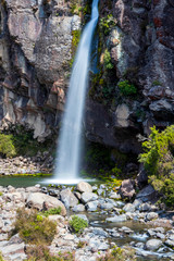 Waterfall in Tongariro national park  in New Zealand