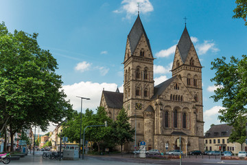 Fototapeta na wymiar June 2015 - Koblenz, Germany - Basilica of St. Castor, Koblenz. UNESCO World Heritage.