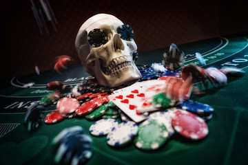 Obraz na płótnie Canvas Casino Black Jack table