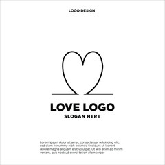 Heart Logo design vector template. Happy Valentines Day concept. Infinity Love Logotype icon.