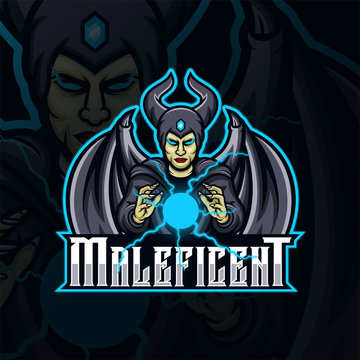 Maleficent mascot gaming esport logo
