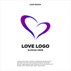 Heart Logo design vector template. Happy Valentines Day concept. Infinity Love Logotype icon.