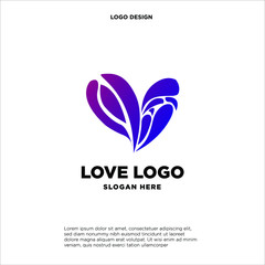 Heart Logo design vector template. Happy Valentines Day concept. Infinity Love Logotype icon.