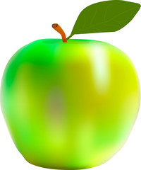 Apple green looks like a real vector drawing