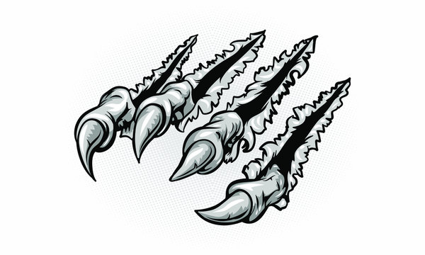 Devil hand isolated. hand drawing illustration