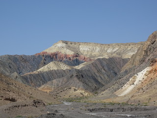 Mountains on the highway to the city of Isfana Kyrgyzstan.