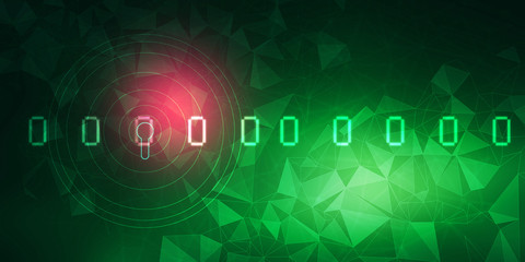 2d illustration Abstract futuristic electronic circuit technology background