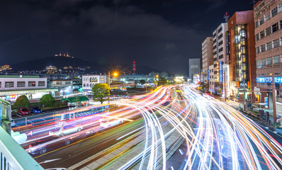 長崎駅前の夜景