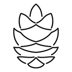 Garden pine corn icon. Outline garden pine corn vector icon for web design isolated on white background
