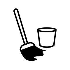 floor mop icon design, flat style trendy collection