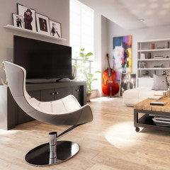 Contemporary Residential Loft Interior Design - detailed 3d visualization