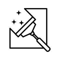 cleaner window icon design, flat style trendy collection