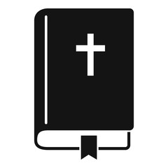 Fototapeta premium Bible book icon. Simple illustration of bible book vector icon for web design isolated on white background
