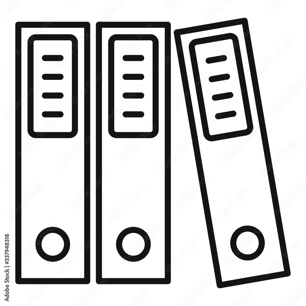 Poster file folders icon. outline file folders vector icon for web design isolated on white background