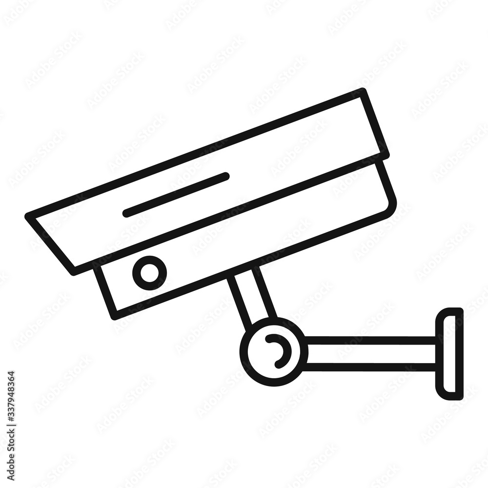 Poster security camera icon. outline security camera vector icon for web design isolated on white backgroun