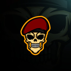 skull army command logo gaming esports