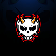 Skull berserker logo gaming esports