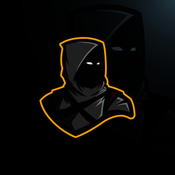 Black assassin logo gaming esports