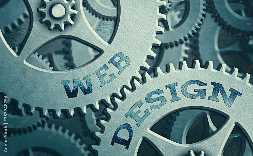 Poster text sign showing web design. business photo showcasing website development designing and process of