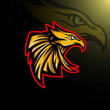 eagle head mascot logo gaming esports