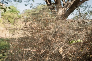 Fish traps of fishermen in Thailand