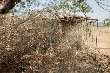 Fish traps of fishermen in Thailand